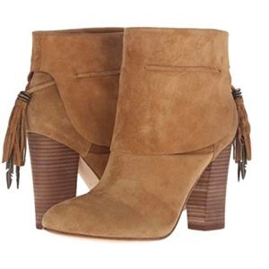 Sigerson Morrison Ferg Boots in Caramel Suede Size 8